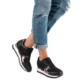 Scarpe sportive allacciate nero 2