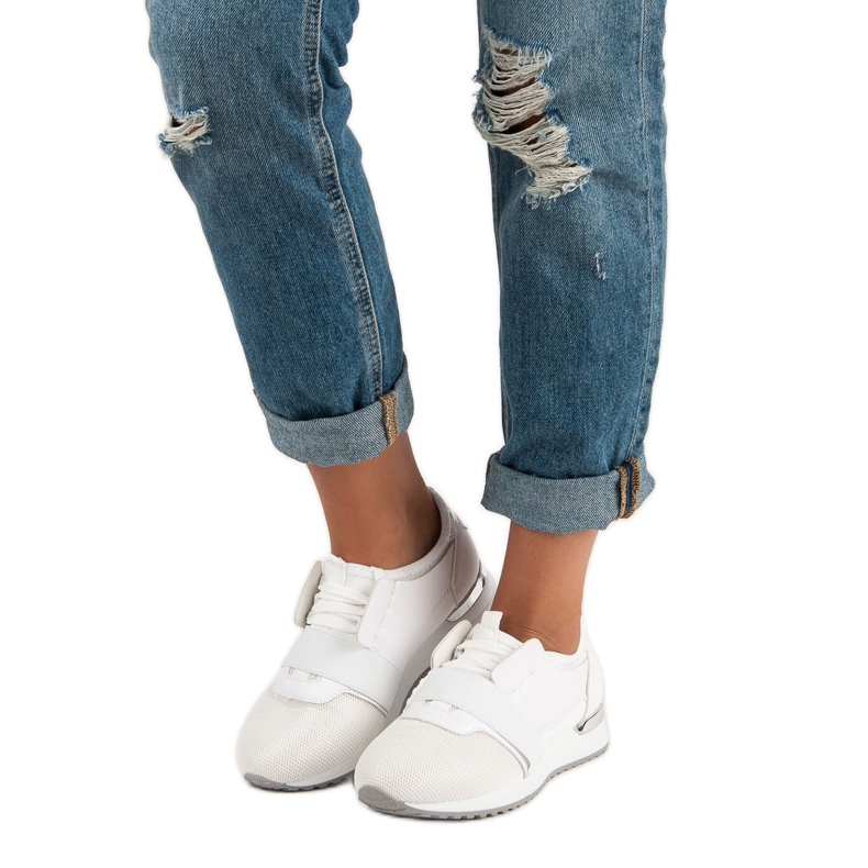 Scarpe sportive slip-on bianco 1