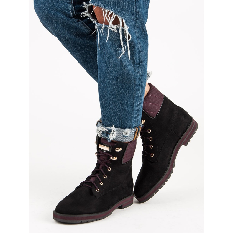 Lucky Shoes Lavoratori in camoscio nero 2
