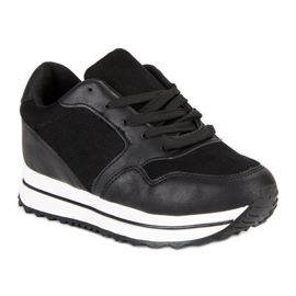Marquiz Sneakers alla moda sulla piattaforma nero 1