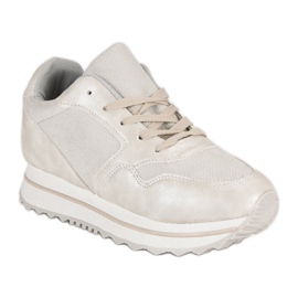 Marquiz Sneakers alla moda sulla piattaforma grigio 1