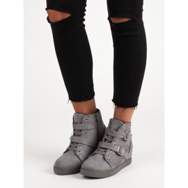 Super Me Sneakers grigie con fiocchi grigio 1