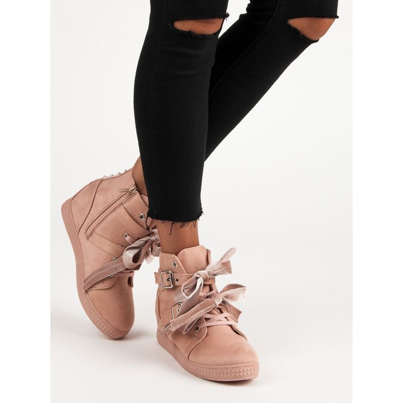 Super Me Sneakers rosa con fiocchi 1
