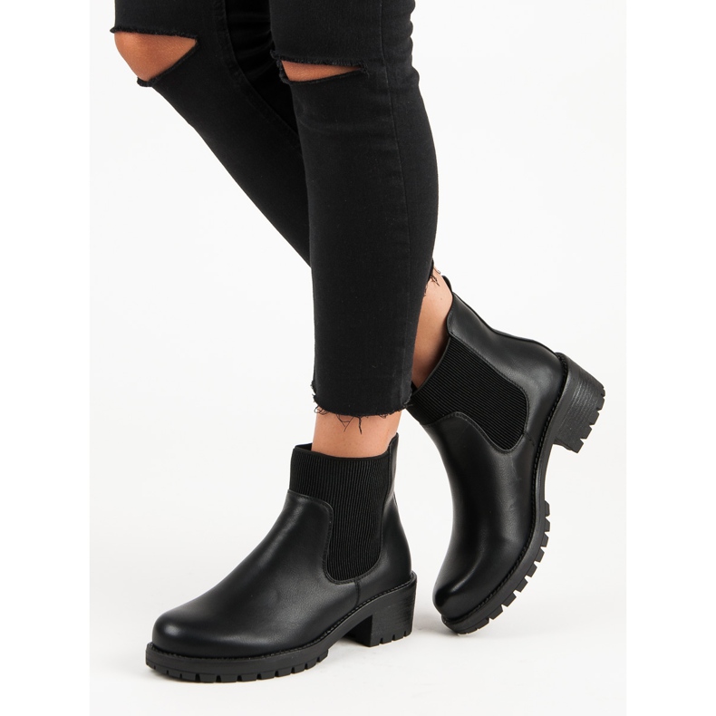 Stivali Jodhpur alla moda di VINCEZA nero 2