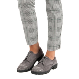 Bello Star Eleganti scarpe scamosciate grigio 1