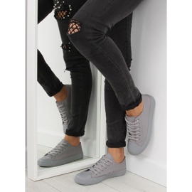 Sneakers grigie da donna monocolore grigie NB176 Grey grigio 1