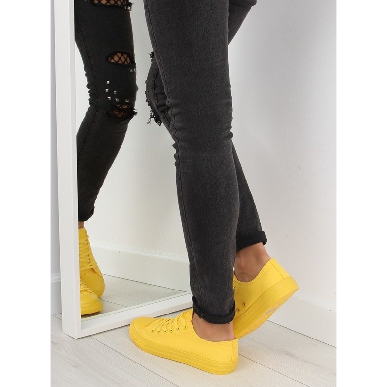 Sneakers donna monocolore gialle NB176 giallo 2