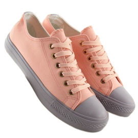 Sneakers da donna rosa e grigie BL97P PINK / GREY grigio 1