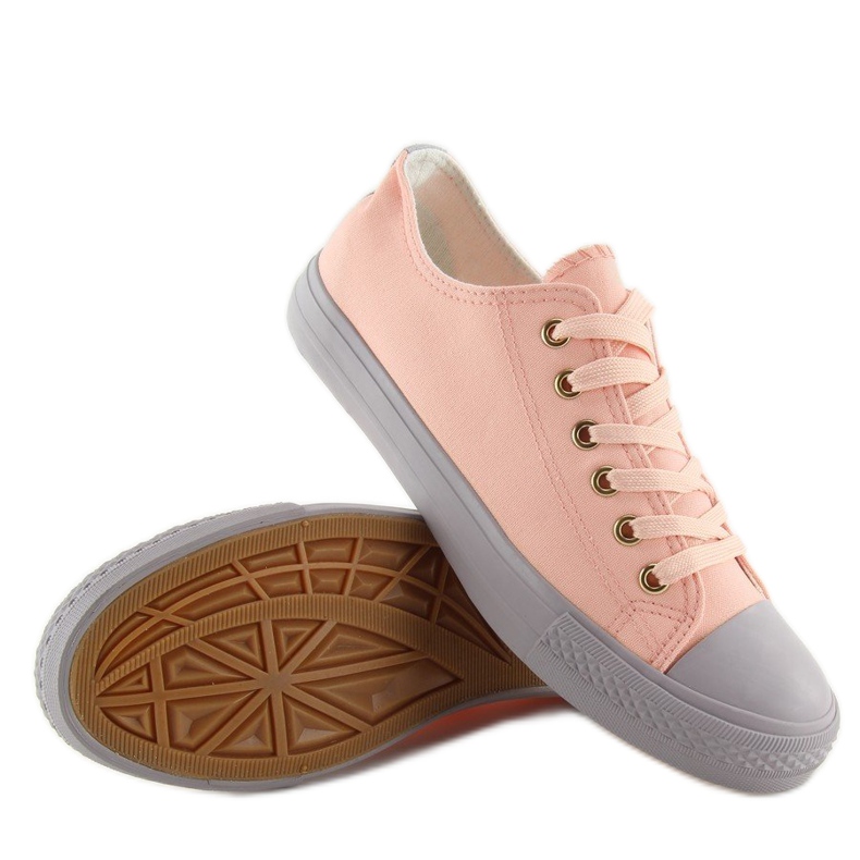 Sneakers da donna rosa e grigie BL97P PINK / GREY grigio 2