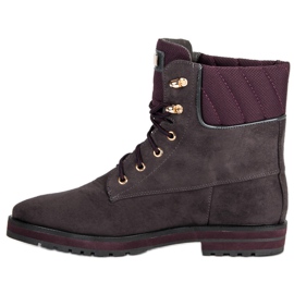 Lucky Shoes Lavoratori in camoscio grigio 1