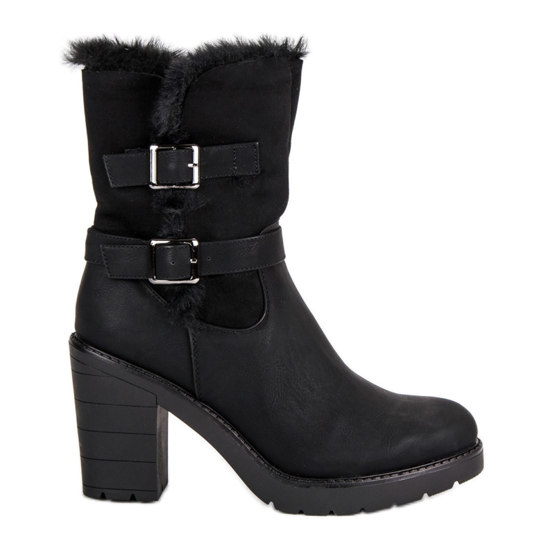 Stivali caldi sul post nero 1