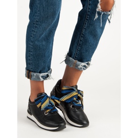 Sneakers allacciate alla moda nero 1