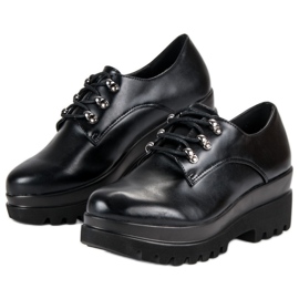 Scarpe da donna allacciate nero 2