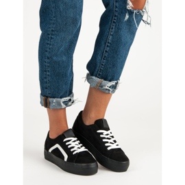 Sport Sneakers in pelle scamosciata nera nero 2