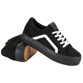 Sport Sneakers in pelle scamosciata nera nero 1