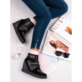 J. Star Scarpe con zeppa stringate nero 1