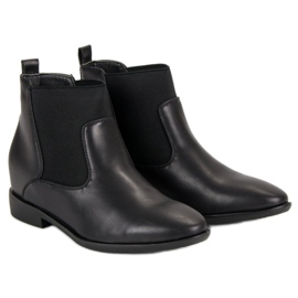Lucky Shoes Stivali Jodhpur alla moda nero 1