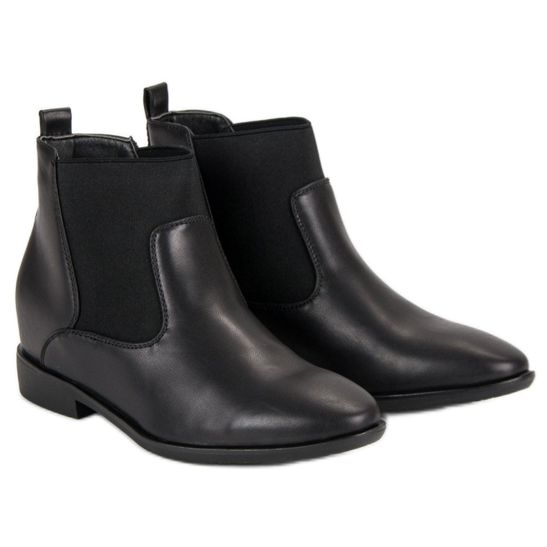 Lucky Shoes Stivali Jodhpur alla moda nero 1