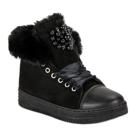 Calde scarpe da ginnastica nero 1