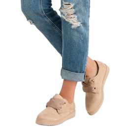 Sneakers stringate in pelle scamosciata marrone 2