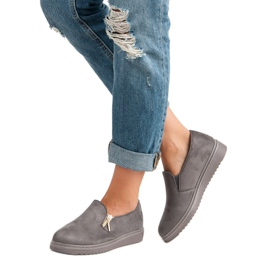 Sneakers in camoscio grigio 2