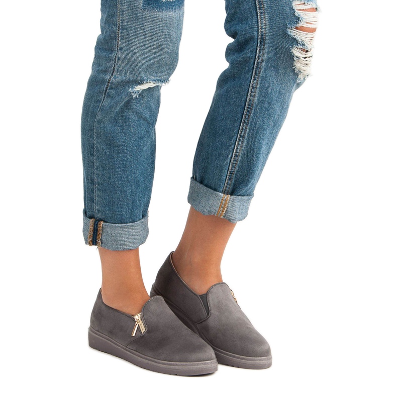 Sneakers in camoscio grigio 1