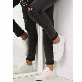 Sneakers bianche iridescenti BL142 White bianca viola 1