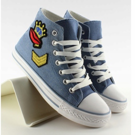 Sneakers alte con toppe R63 Cowboy Light Blue 1