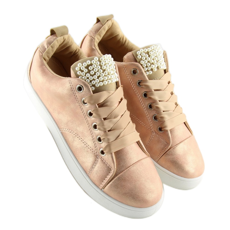 Sneakers con perle rosa 88013 Rosa 2