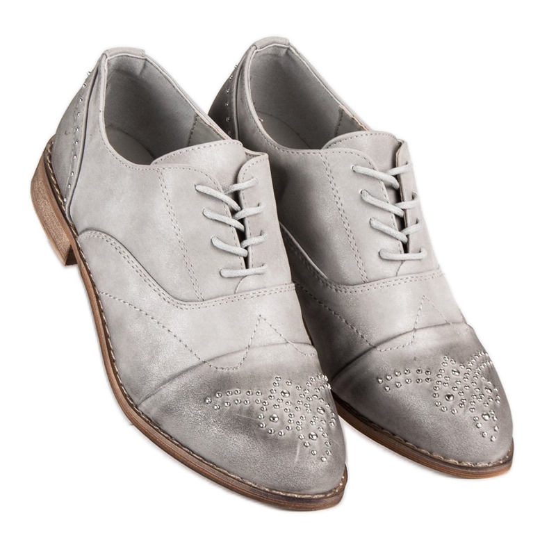 Super Me Scarpe stringate alla moda grigio 1