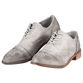 Super Me Scarpe stringate alla moda grigio 2