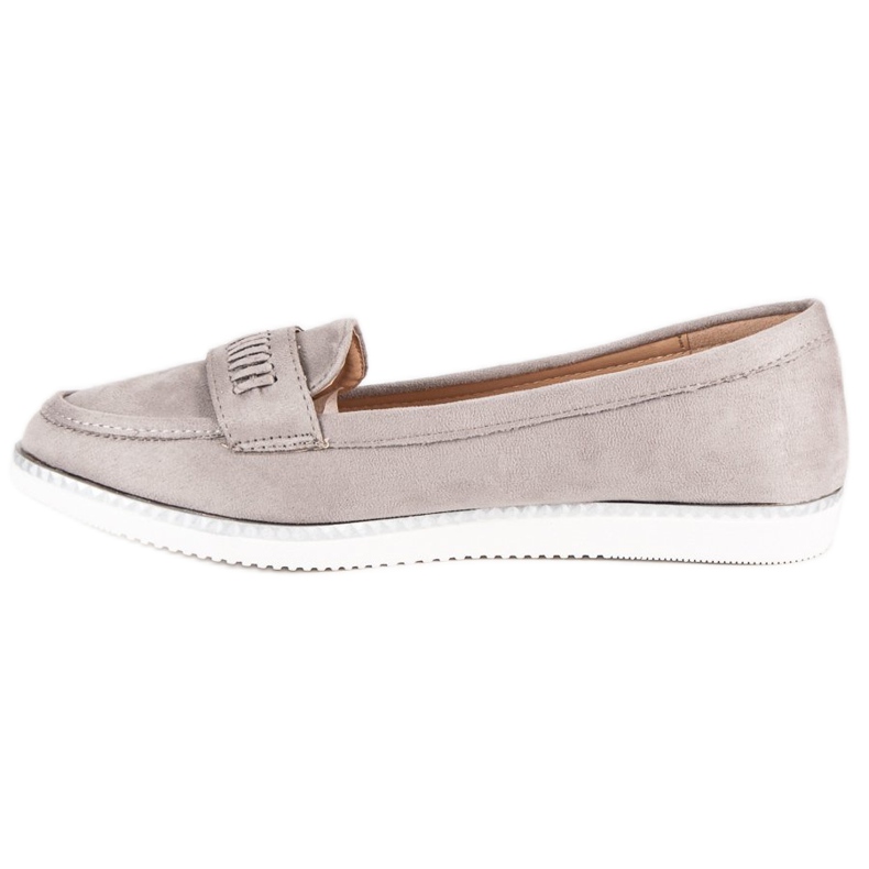 Super Me Mocassini in camoscio grigio 1