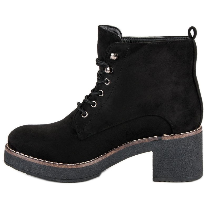 Stivaletti in camoscio nero 1