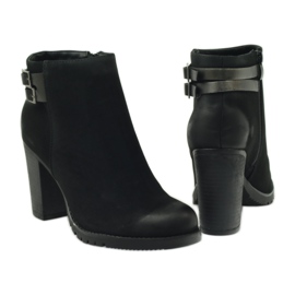 Filippo Stivali da donna con tacco alto e fibbie 8255 nero 4