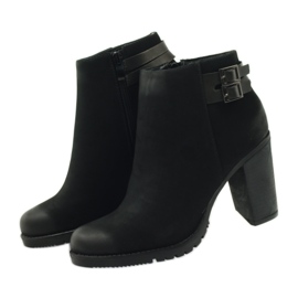 Filippo Stivali da donna con tacco alto e fibbie 8255 nero 3