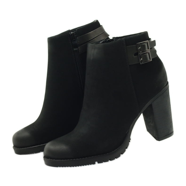 Filippo Stivali da donna con tacco alto e fibbie 8255 nero 3