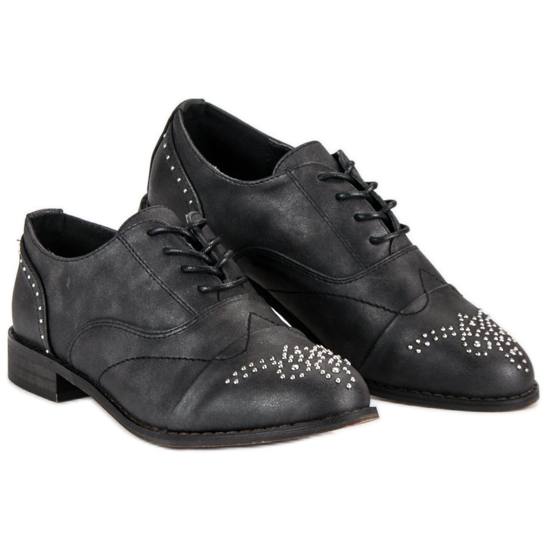 Super Me Scarpe allacciate alla moda nero 2