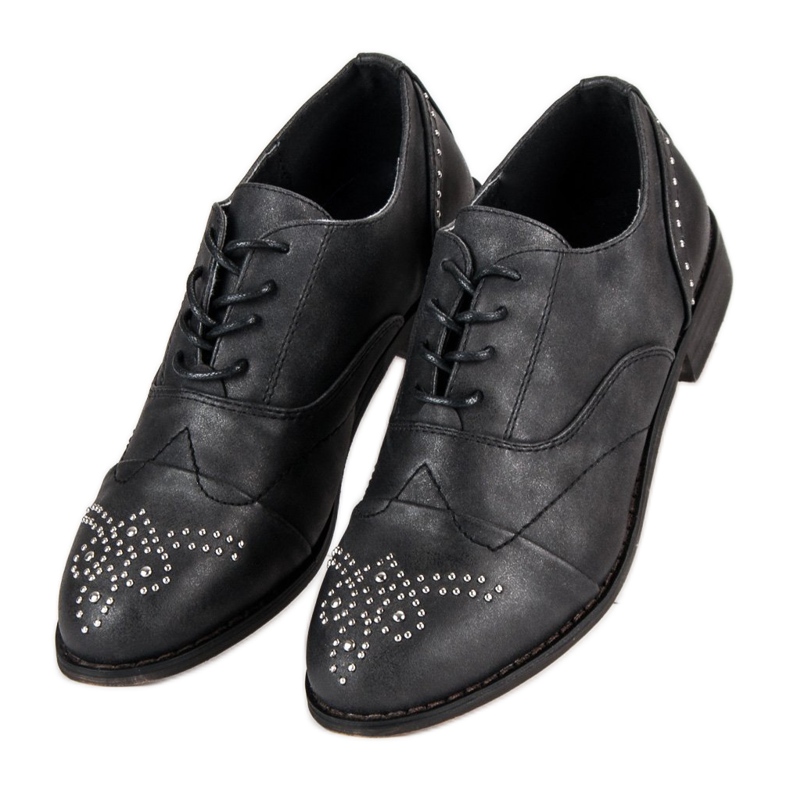 Super Me Scarpe allacciate alla moda nero 1