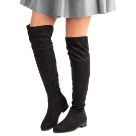 Stivali neri da moschettiere nero 1