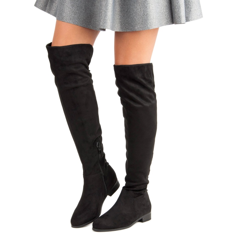 Stivali neri da moschettiere nero 1