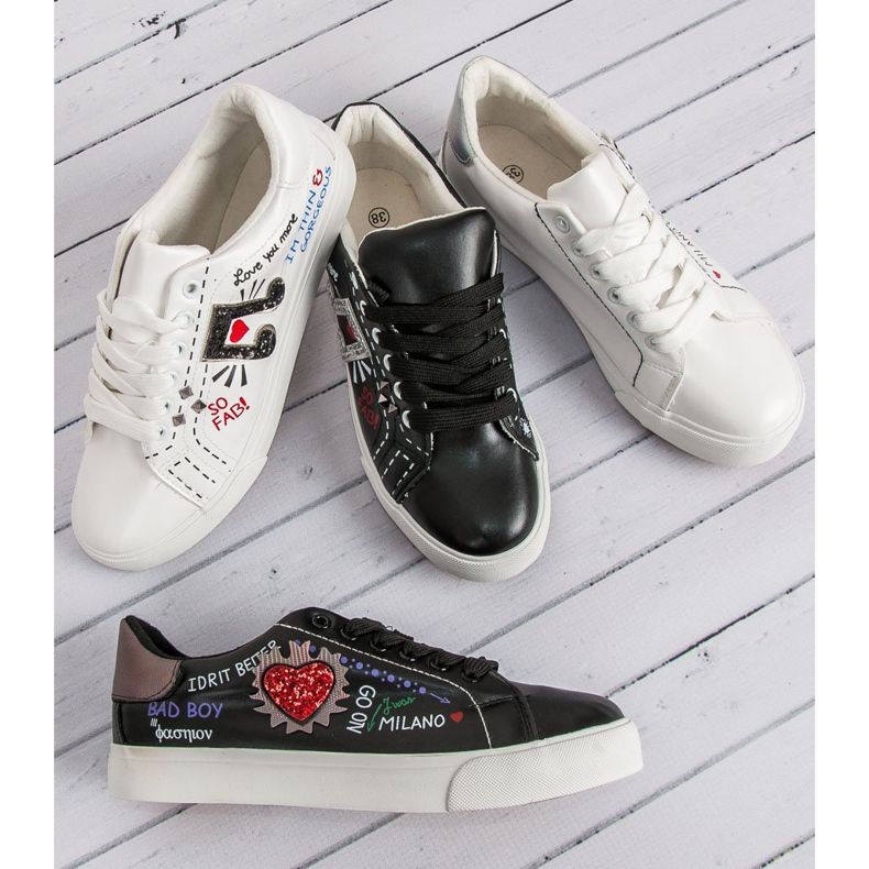 Sneakers Nere Con Stampa nero 1