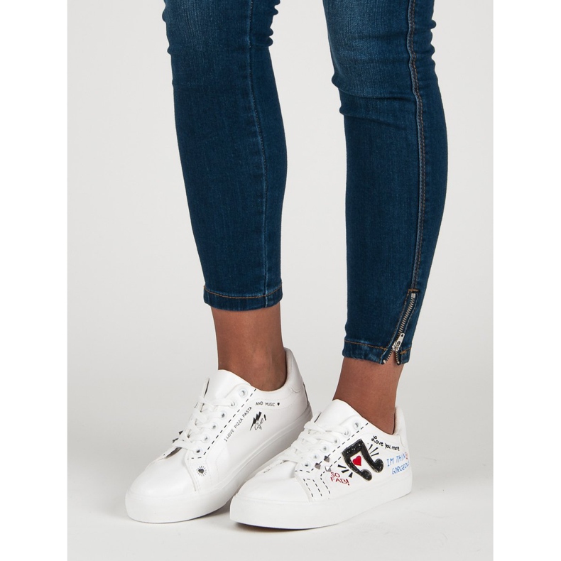 Sneakers da donna alla moda bianca 2