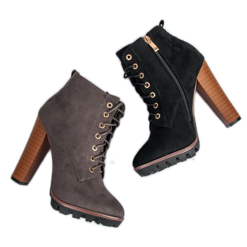 Stivaletti neri allacciati nero 2