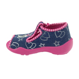 Pantofole per scarpe per bambini Befado 213p106 rosa blu navy 2