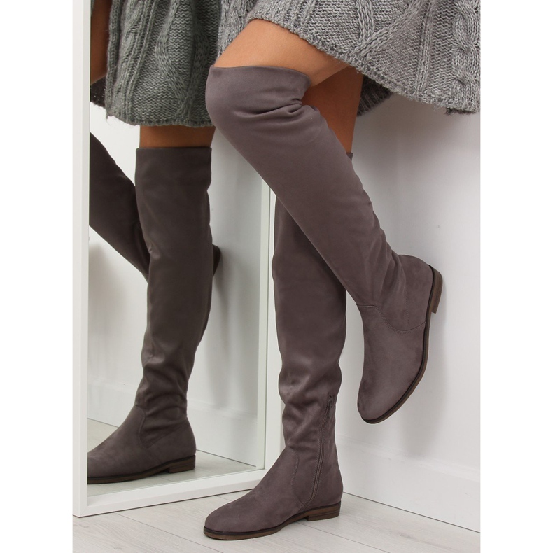Stivali da moschettiere grigi classici 887-PG Grey grigio 2
