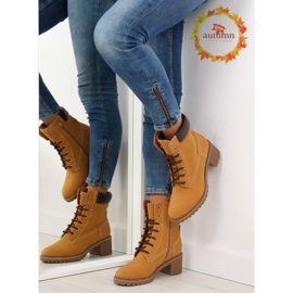 Stivali di legno su tacchi alti, cammello 7-9028 marrone 1