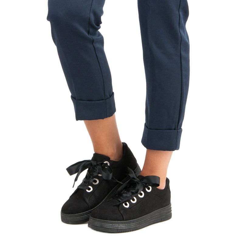 Sneakers in camoscio nero 1