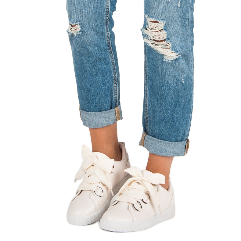 Super Me Sneakers allacciate beige 1