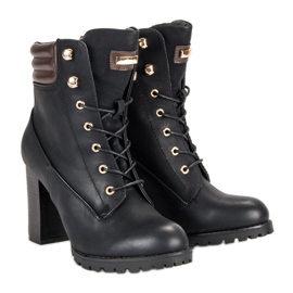 Kayla Stivaletti allacciati con tacco alto nero 1
