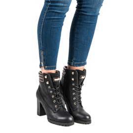 Kayla Stivaletti allacciati con tacco alto nero 2